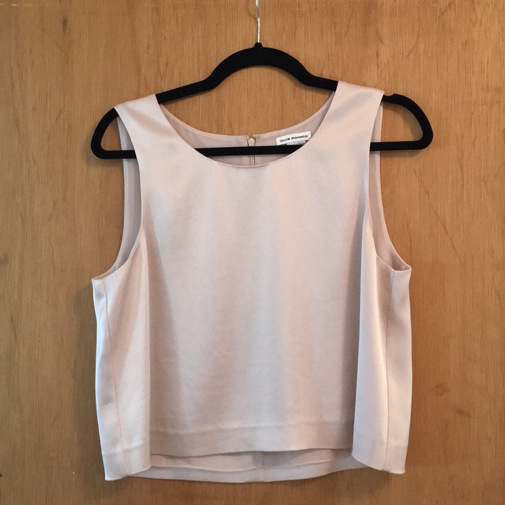 Club Monaco blush satin top